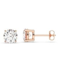 Lab Grown Diamonds - 14K Rose 2.00 Ct. Tw. Lab-Grown Diamond Earrings - Lyst