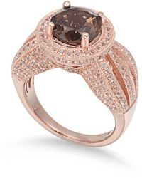 Suzy Levian - Rosed Silver 4.37 Ct. Tw. Gemstone Statement Ring - Lyst