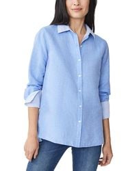 J.McLaughlin - Anilee Linen-Blend Blouse - Lyst