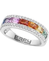 Effy Fine Jewelry - 14K 2.05 Ct. Tw. Diamond & Multi Sapphire Ring - Lyst