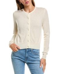 Forte - Basic Cropped Button 100% Cashmere Cardigan - Lyst