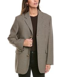 FRAME - The Houndstooth Wool-Blend Blazer - Lyst