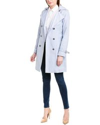 Cole Haan Classic Double-breasted Trench Coat - Blue