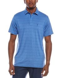Tailorbyrd - Yarn-Dye Stripe Zipper Performance Polo Shirt - Lyst