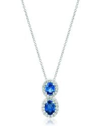 Le Vian - Le Vian Blueberry Sapphire 14K 1.09 Ct. Tw. Diamond & Sapphire Pendant Necklace - Lyst