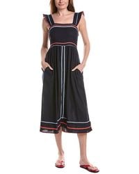 Ellen Tracy - Ric Rac Detail Linen-Blend Dress - Lyst
