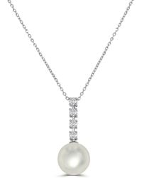 Sabrina Designs - 14k 0.25 Ct. Tw. Diamond Pearl Pendant Necklace - Lyst