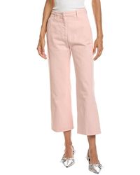 Prada - Cropped High Rise Straight Leg Jean - Lyst