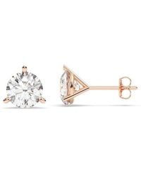 Lab Grown Diamonds - 14K Rose 2.00 Ct. Tw. Lab-Grown Diamond Earrings - Lyst