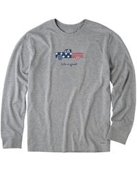 Life Is Good. - Patriotic Truck Crusher-Lite T-Shirt - Lyst