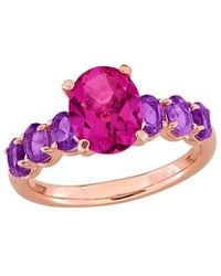 Rina Limor - Rose-Plated 3.21 Ct. Tw. Gemstone Ring - Lyst