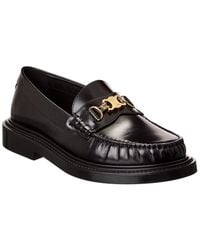 Celine - Universite Triomphe Chain Leather Loafer - Lyst