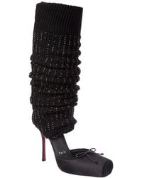 Christian Louboutin - Cassia Annmac 100 Satin Satin Leg Warmer Pump - Lyst