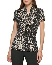DKNY - Side Ruched Top - Lyst