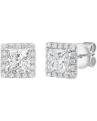 Diana M. Jewels - 14K 15.00 Ct. Tw. Lab-Grown Diamond Halo Earrings - Lyst
