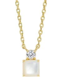Savvy Cie - 18K Plated Cz Necklace - Lyst