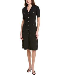 Anne Klein - Snap Front Sweaterdress - Lyst