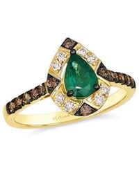 Le Vian - 14K 0.90 Ct. Tw. Diamond & Costa Smeralda Emeralds Cocktail Ring - Lyst