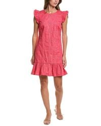 Cece - Flutter Sleeve Ruffle Hem Mini Dress - Lyst