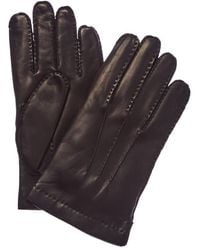 Portolano - Black Cashmere-lined Leather Gloves - Lyst