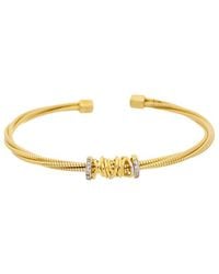 Meshmerise - 18K Plated 0.10 Ct. Tw. Diamond Bangle Bracelet - Lyst
