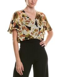 Anne Klein - Ruffle Sleeve Top - Lyst