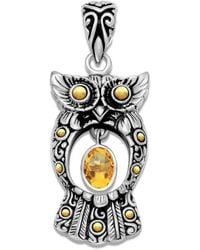 Samuel B. - 18K & 1.50 Ct. Tw. Citrine Owl Pendant - Lyst