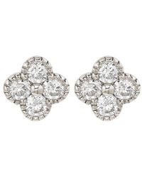 Suzy Levian - 14k 0.40 Ct. Tw. Diamond Clover Studs - Lyst
