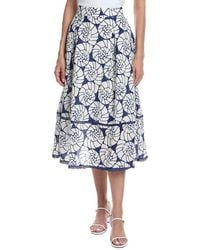 tyler boe - Elise Linen-Blend Midi Skirt - Lyst