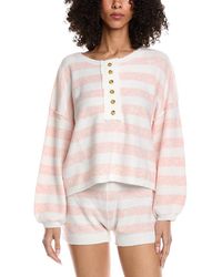 Vintage Havana - Striped Henley Sweater - Lyst