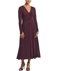 10 Crosby Derek Lam - Isabella Ruched Front Long Sleeve Dress - Lyst