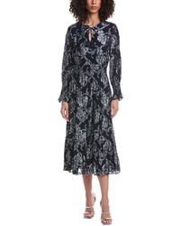 Sail To Sable - Long Sleeve Smocked Waist Midi - Lyst