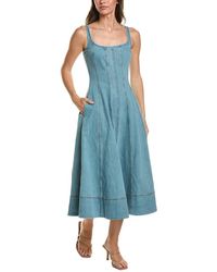 Toccin - Tia Sculpted Midi Dress - Lyst