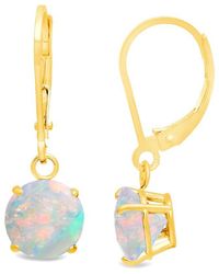 MaxColor - 10k 0.50 Ct. Tw. Lab-grown Opal Dangle Earrings - Lyst