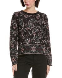Vince Camuto - Festival Paisley Crewneck Top - Lyst