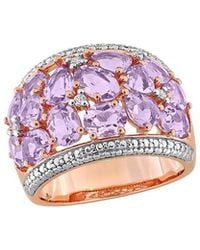 Rina Limor - Rose-Plated.24 Ct. Tw. Diamond & Rose De France Ring - Lyst