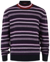 Ferragamo - Striped Cashmere-Blend Sweater - Lyst