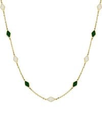 Italian Gold - 14K Gemstone Station Layered Necklace - Lyst