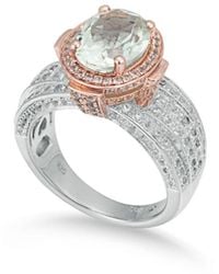 Suzy Levian - Two-tone Silver 4.73 Ct. Tw. Gemstone Statement Ring - Lyst