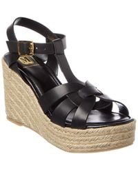 M by Bruno Magli - Estra Leather Wedge Sandal - Lyst