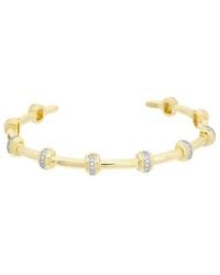 Juvell - Plated Cz Cuff Bangle Bracelet - Lyst