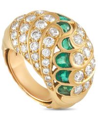 Piaget - 18K 4.25 Ct. Tw. Diamond & Emerald Ring (Authentic Pre-Owned) - Lyst