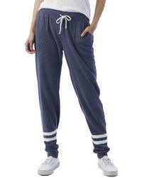 Alternative Apparel Throwback Striped Jogger - Blue
