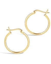 Sterling Forever - 14k Over Silver Hoops - Lyst