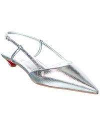 Christian Louboutin - Miss Z Slingina 25 Leather Slingback Pump - Lyst