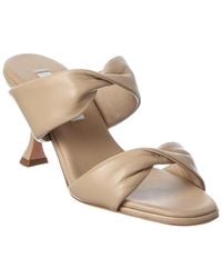 Aquazzura - Twist 75 Leather Sandal - Lyst