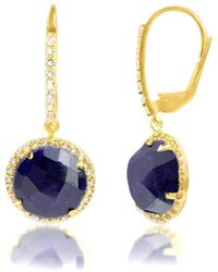MaxColor - 18K Over 6.50 Ct. Tw. Sapphire Dangle Earrings - Lyst