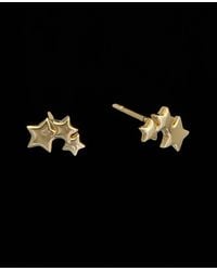 Italian Gold - 14K Graduated Triple Star Studs - Lyst