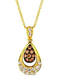 Le Vian - Le Vian Chocolate And Honey 14K 0.41 Ct. Tw. Diamond Pendant Necklace - Lyst
