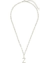Sterling Forever - Rhodium Plated Braided Initial Pendant Necklace (A-Z) - Lyst
